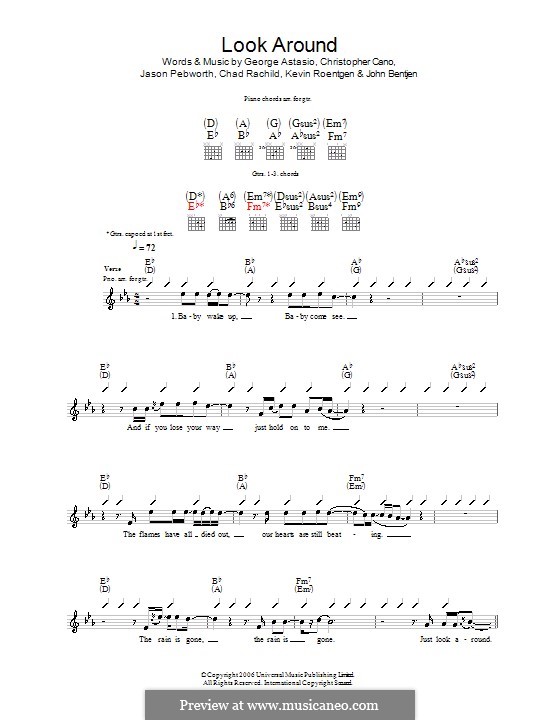 Look Around (Orson): Für Gitarre mit Tabulatur by Chad Rachild, Christopher Cano, George Astasio, Jason Pebworth, John Bentjen, Kevin Roentgen