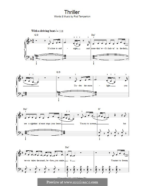 Thriller: Für Klavier, leicht by Rod Temperton