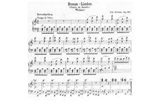 Donau-Lieder, Op.127: Für Klavier by Johann Strauss (Sohn)