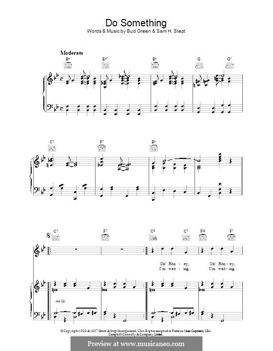 Do Something: Für Stimme und Klavier (oder Gitarre) by Bud Green