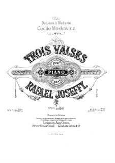 Walzer in Des-Dur, Op.3 No.3: Walzer in Des-Dur by Rafael Joseffy