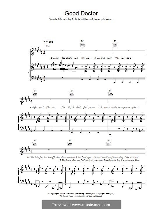 Good Doctor: Für Stimme und Klavier (oder Gitarre) by Jeremy Meehan