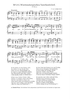 Württembergisches Vaterlandslied: Württembergisches Vaterlandslied by Peter Josef von Lindpainter