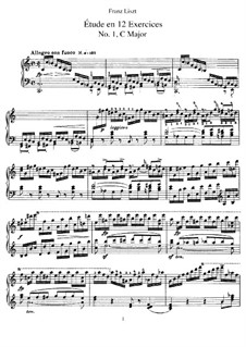 Études d'exécution transcendante, S.136: Für Klavier by Franz Liszt