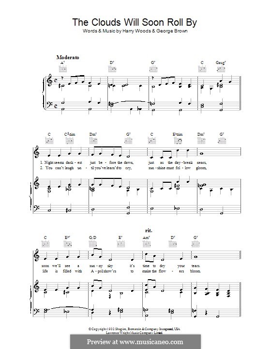 The Clouds Will Soon Roll By: Für Stimme und Klavier (oder Gitarre) by George Brown