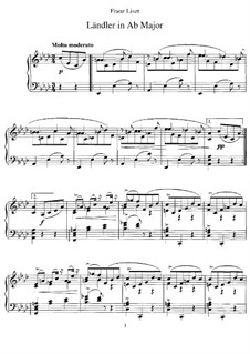 Ländler in As-Dur, S.211: Für Klavier by Franz Liszt