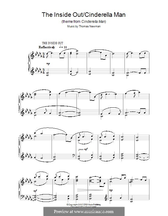 The Inside Out/Cinderella Man (theme from Cinderella Man): Für Klavier by Thomas Newman