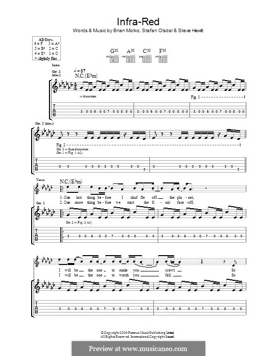 InfraRed (Placebo) von B. Molko, S. Olsdal, S. Hewitt auf MusicaNeo