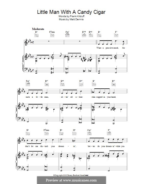 Little Man with the Candy Cigar: Für Stimme und Klavier (oder Gitarre) by Frank Kilduff