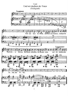 Und wir dachten der Toten, S.338: Klavierauszug mit Singstimmen by Franz Liszt