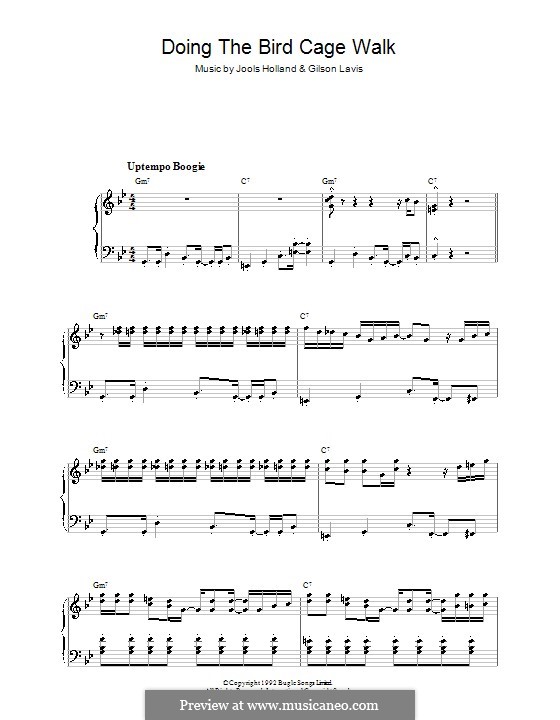 Doing the Bird Cage Walk (theme from Later ... With Jools Holland): Für Klavier by Gilson Lavis