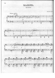 Symphonische Dichtung Nr.6 'Mazeppa', für Klavier, vierhändig, S.594: Sinfonische Poem Nr.6 'Mazeppa', für Klavier, vierhändig by Franz Liszt