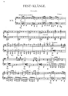 Symphonische Dichtung Nr.7 'Festklänge', für Klavier, vierhändig, S.595: Sinfonisches Poem Nr.7 'Festklänge', für Klavier, vierhändig by Franz Liszt