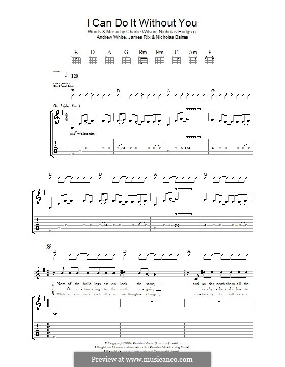 I Can Do It without You (Kaiser Chiefs): Für Gitarre mit Tab by Andrew White, James Rix, Nicholas Baines, Nicholas Hodgson, Charles Wilson