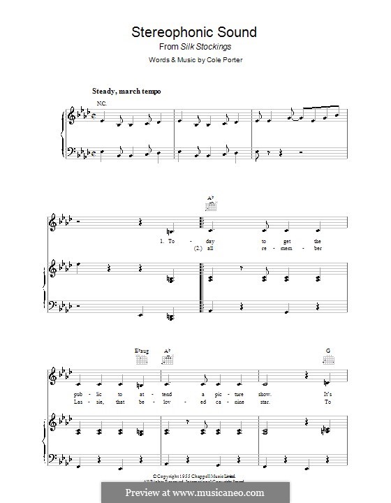 Stereophonic Sound: Für Stimme und Klavier (oder Gitarre) by Cole Porter