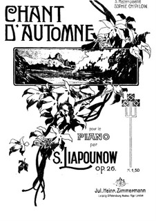 Chant d'Automne, Op.26: Chant d'Automne by Sergei Lyapunov
