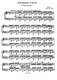 Präludium und Fuge, Op.58: Für Klavier by Sergei Lyapunov