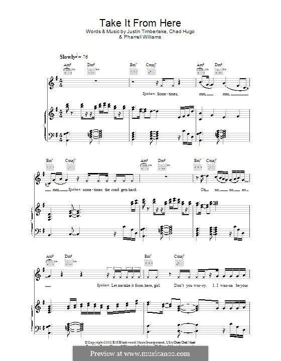 Take It from Here: Für Stimme und Klavier (oder Gitarre) by Charles Edward Hugo, Pharrell Williams