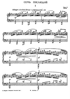 Sieben Präludien, Op.6: Für Klavier by Sergei Lyapunov