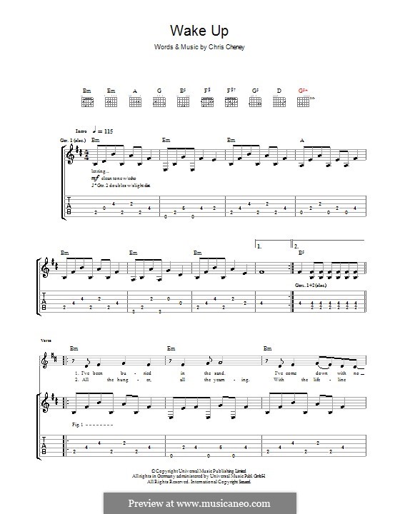 Wake Up (The Living End): Für Gitarre mit Tabulatur by Chris Cheney