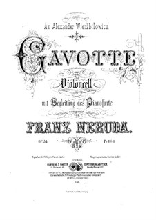 Gavotte, Op.54: Gavotte by Franz Neruda