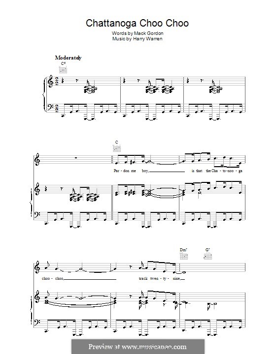 Chattanooga Choo Choo: Für Stimme und Klavier (oder Gitarre) by Harry Warren