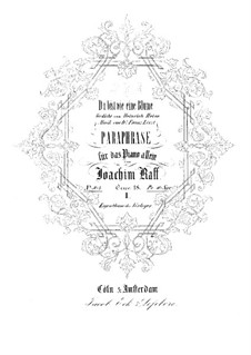 Zwei Paraphrasen, Op.18: Nr.1 Paraphrase über 'Du bist wie eine Blume' von F. Liszt by Joachim Raff