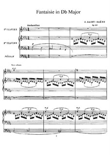 Fantasie für Orgel Nr.2 in Des-Dur, Op.101: Fantasie für Orgel Nr.2 in Des-Dur by Camille Saint-Saëns