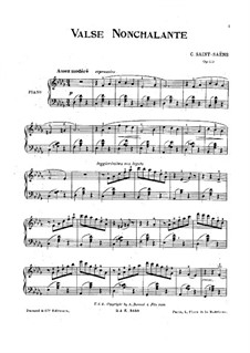 Valse nonchalante, Op.110: Für Klavier by Camille Saint-Saëns