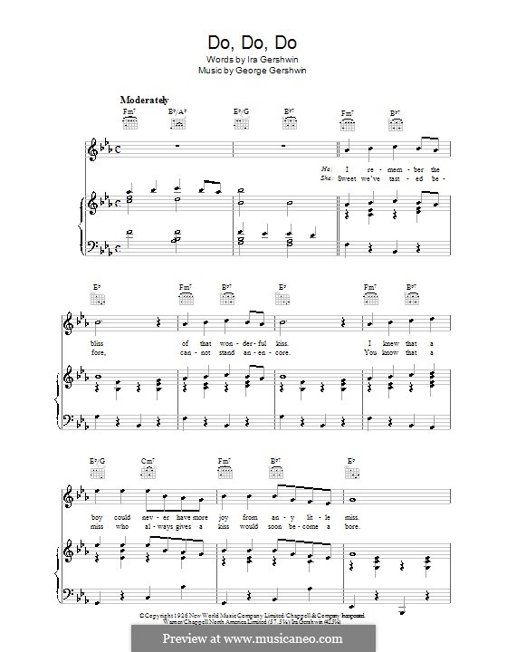 Do Do Do: Für Stimme und Klavier (oder Gitarre) by George Gershwin