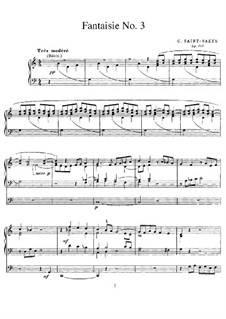 Fantasie für Orgel Nr.3 in C-Dur, Op.157: Fantasie für Orgel Nr.3 in C-Dur by Camille Saint-Saëns