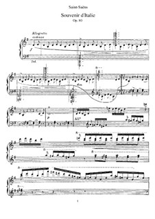 Souvenir d'Italie, Op.80: Für Klavier by Camille Saint-Saëns