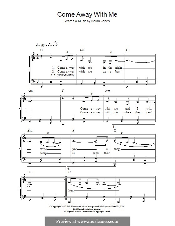 Come Away with Me: Für Klavier, leicht by Norah Jones