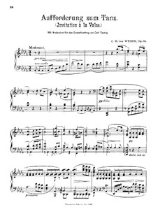 Aufforderung zum Tanze, J.260 Op.65: Für Klavier (Konzertversion) by Carl Maria von Weber