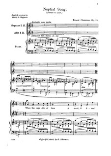Nuptial Song, Op.15: Nuptial Song by Ernest Chausson