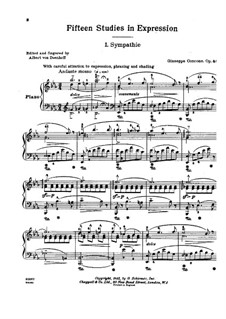 Fünfzehn Etudes, Op.44: Fünfzehn Etudes by Giuseppe Concone