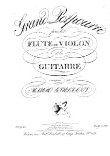 Grosses Potpourri für Flöte (oder Violine) und Gitarre, Op.53: Grosses Potpourri für Flöte (oder Violine) und Gitarre by Mauro Giuliani