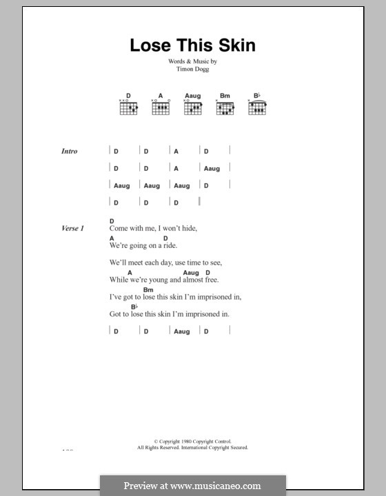Lose This Skin (The Clash): Text und Akkorde by Timon Dogg