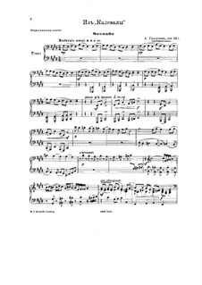 Finnische Skizzen, Op.89: Bearbeitung für Klavier, vierhändig by Alexander Glazunov
