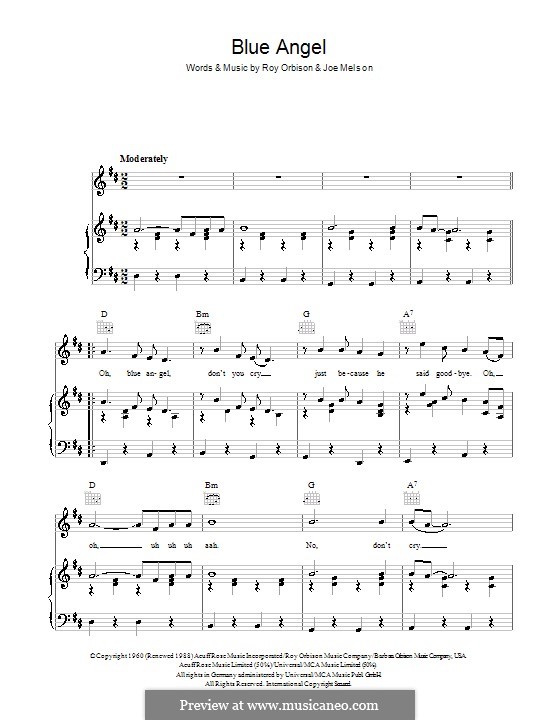 Blue Angel: Für Stimme und Klavier (oder Gitarre) by Joe Melson