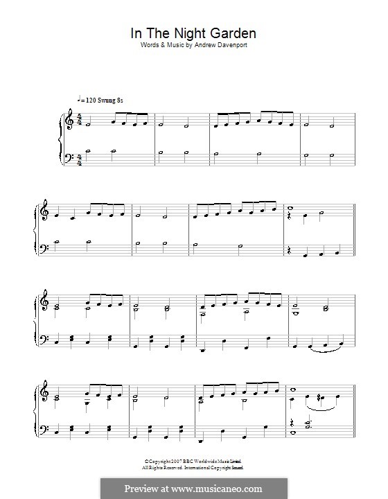 In the Night Garden: Für Klavier, leicht by Andrew Davenport