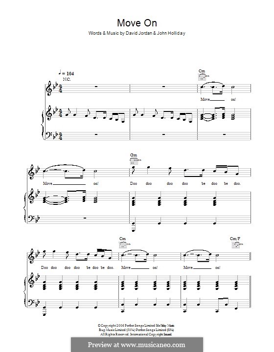 Move On (David Jordan): Für Stimme und Klavier (oder Gitarre) by John Holliday