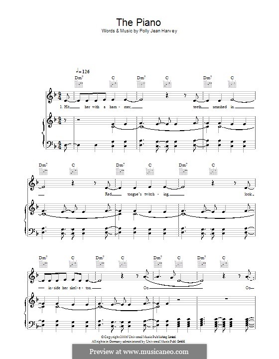 The Piano: Für Stimme und Klavier (oder Gitarre) by Polly Jean Harvey