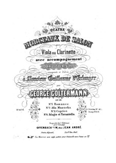 Quatre Morceaux de Salon, Op.35: Quatre Morceaux de Salon by Georg Goltermann