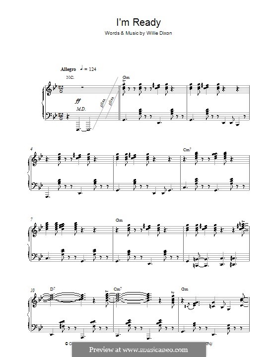 I'm Ready: Für Klavier by Willie Dixon