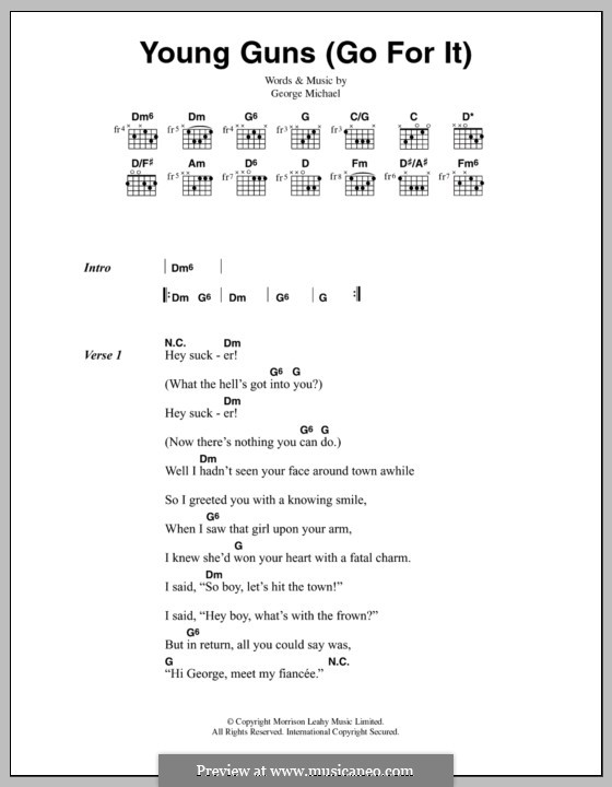 Young Guns (Go for It): Lyrics and chords (Wham!) by George Michael