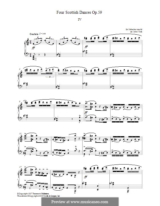Four Scottish Dances, Op.59: Dance No.4 by Malcolm Arnold