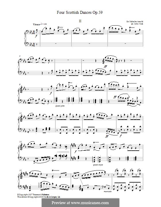 Four Scottish Dances, Op.59: Dance No.2 by Malcolm Arnold