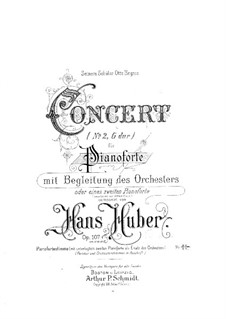 Klavierkonzert Nr.2, Op.107: Version für zwei Klaviere, vierhändig by Hans Huber