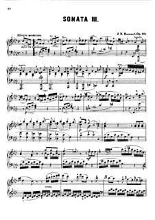 Sonate für Klavier Nr.3 in f-Moll, Op.20: Sonate für Klavier Nr.3 in f-Moll by Johann Nepomuk Hummel